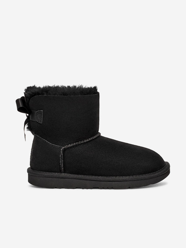 UGG Girls Mini Bailey Bow II Boots in Black