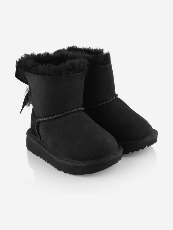 UGG Girls Mini Bailey Bow II Boots in Black