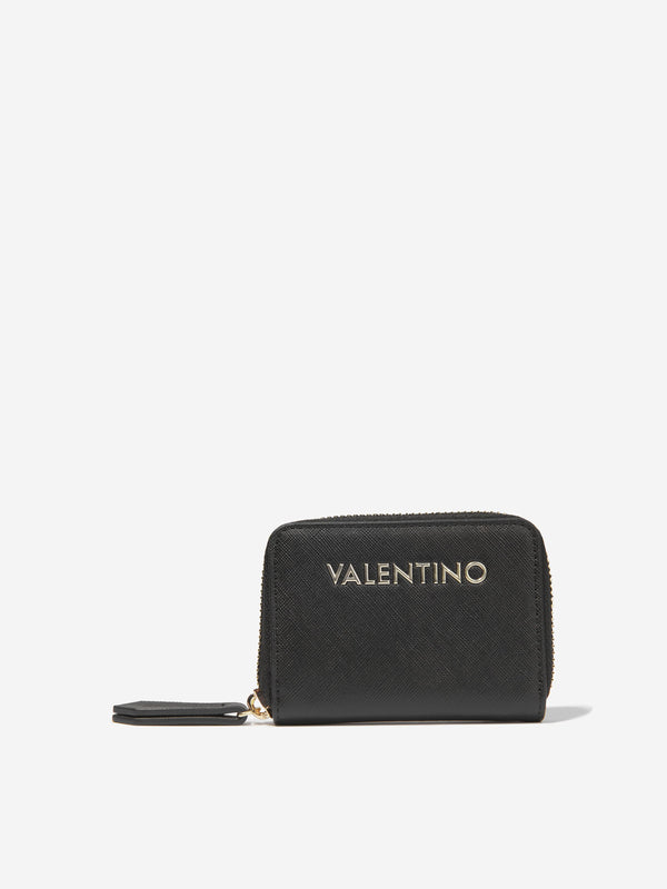 Valentino Girls Zero Zip Around Wallet in Black (W: 1.8cm)