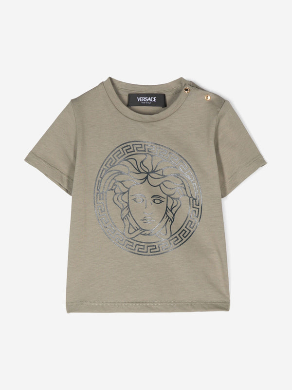 Versace Baby Medusa Logo T-Shirt in Green