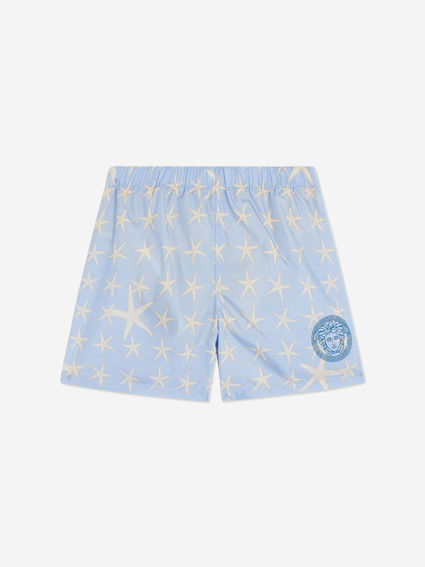 Versace Boys Starfish Swim Shorts in Blue