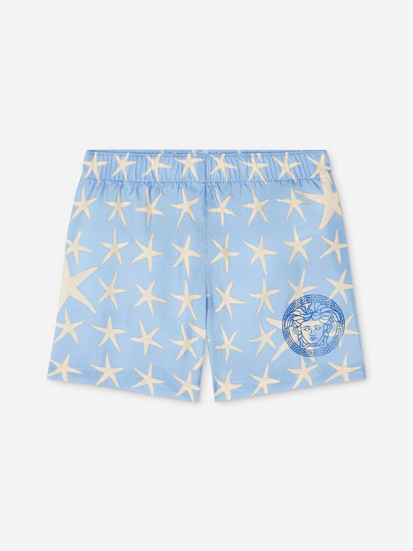 Versace Baby Boys Starfish Swim Shorts in Blue