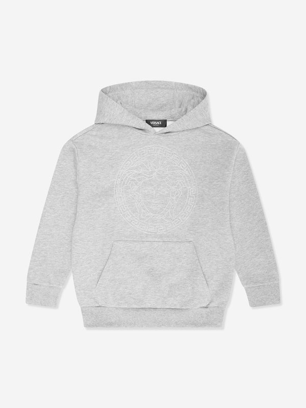 Versace Kids Medusa Logo Hoodie in Grey