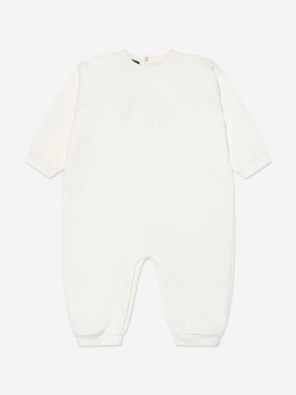 Versace Baby Medusa Logo Romper in White