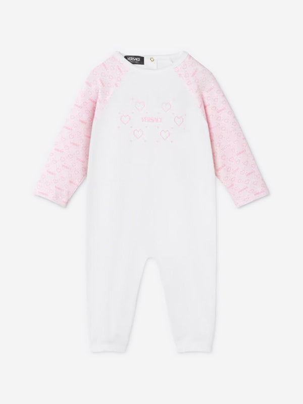 Versace Baby Girls All Hearts Romper in White