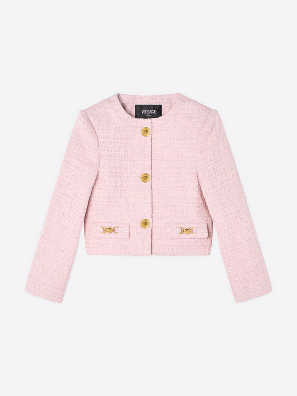 Versace Girls Tweed Jacket in Pink