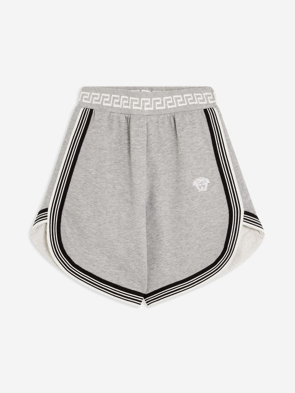 Versace Boys Medusa Logo Shorts in Grey