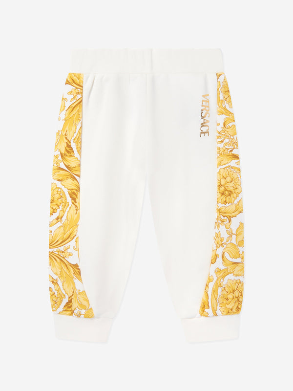 Versace Baby Barocco Logo Joggers in White