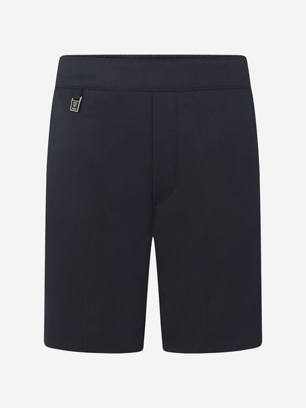 Zeco Kids School Half Elastic Back Pull Up Shorts in Navy