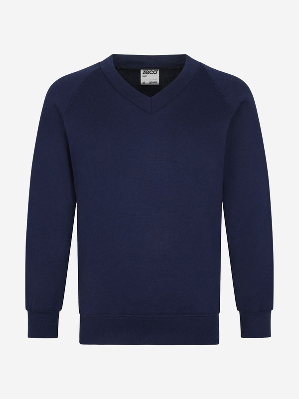 Zeco Kids School V-Neck Sweatshirt in Navy