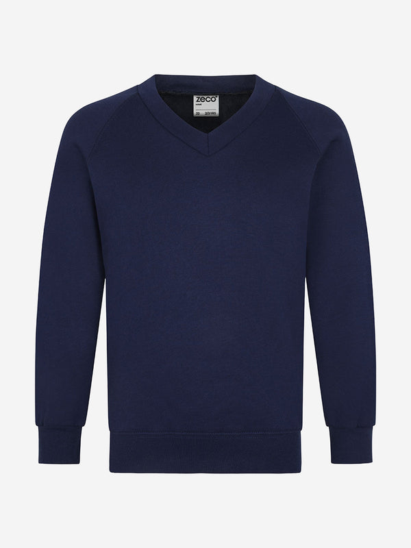 Zeco Kids School V-Neck Sweatshirt in Navy