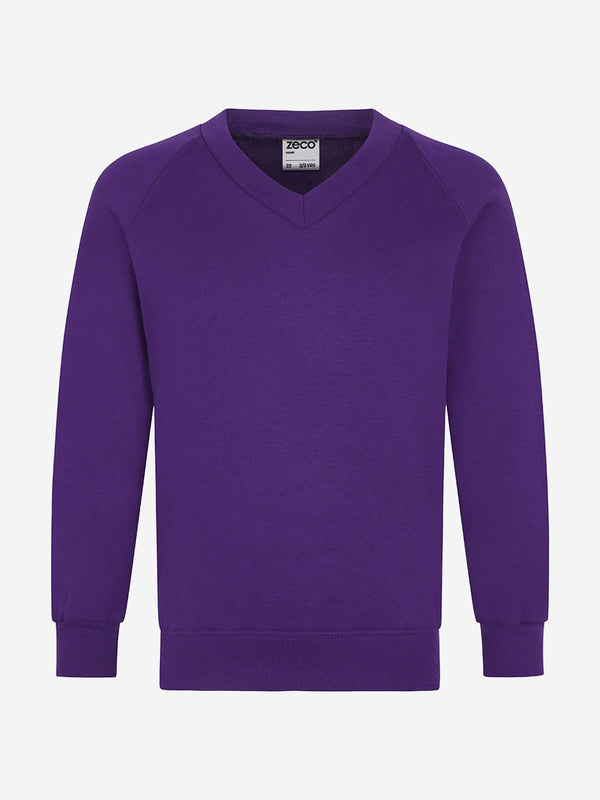 Zeco Kids School V-Neck Sweatshirt in Purple