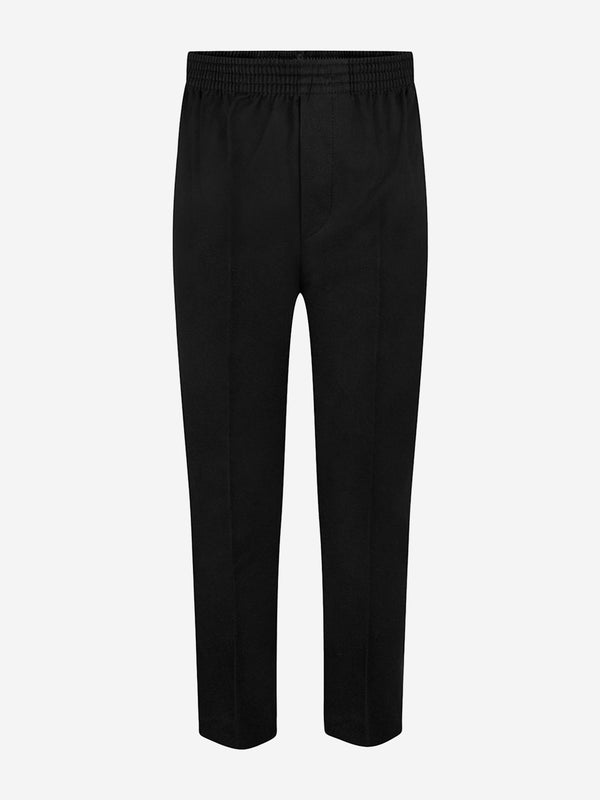 Zeco Boys School Full Elastic Pull Up Trousers in Black