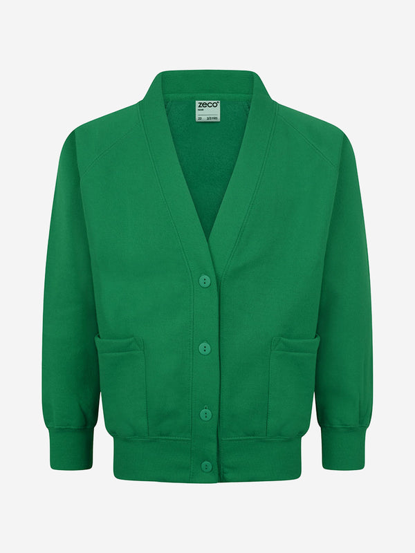 Zeco Kids School Sweatshirt Cardigan in Green