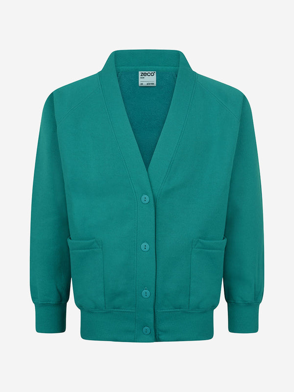 Zeco Kids School Sweatshirt Cardigan in Green