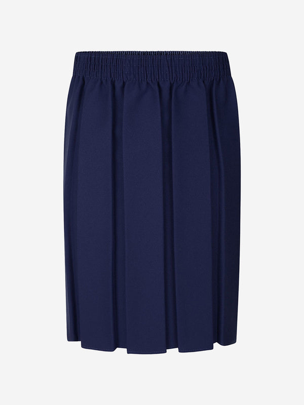 Zeco Girls School Box Pleat Skirt in Navy