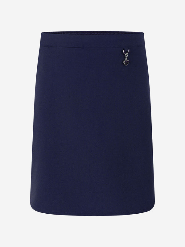 Zeco Girls School Lycra Heart Skirt in Navy