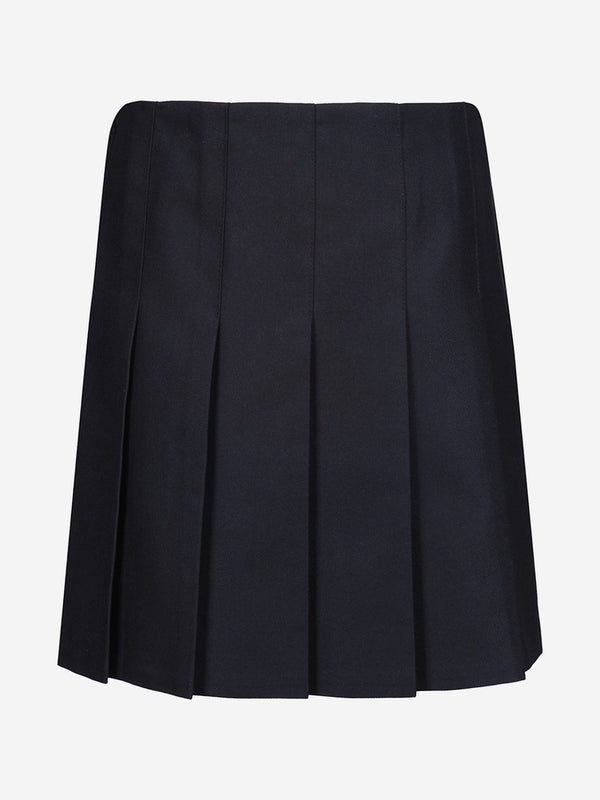 Zeco Girls School Junior Stitch Down Pleat Skirt in Navy