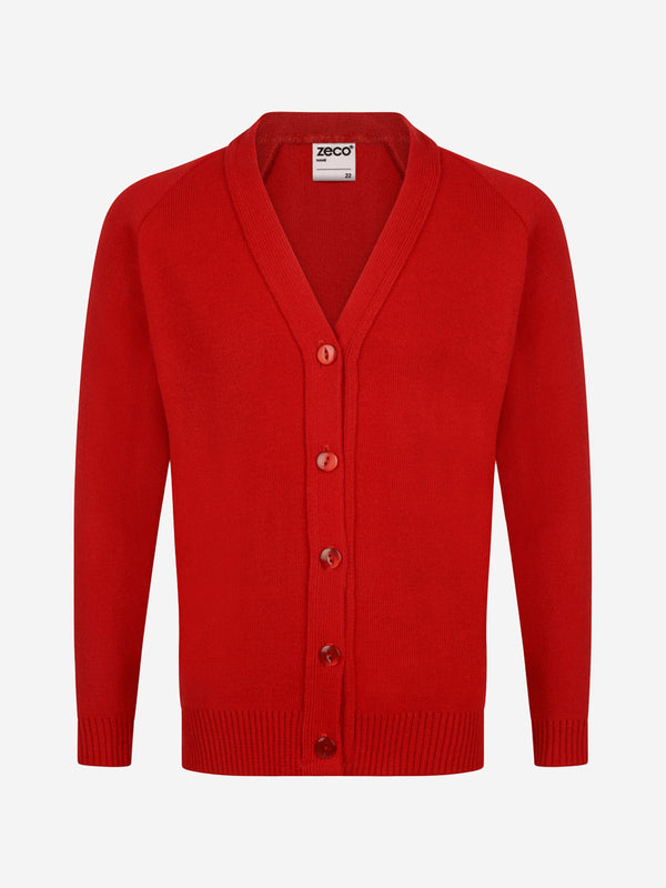 Zeco Kids School Knitted Cardigan in Red