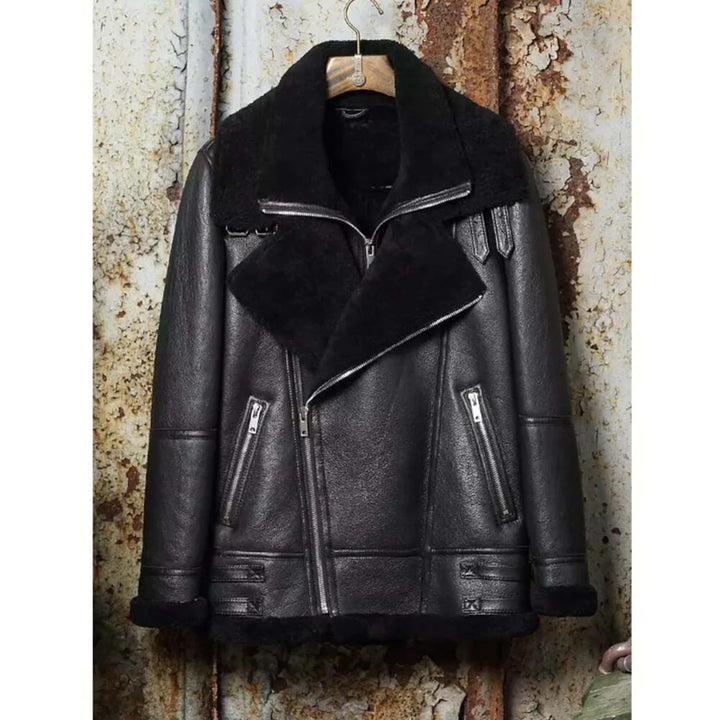 B3 bomber shearling leather jacket
