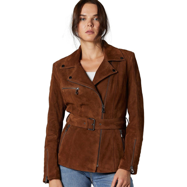 Zara women’s suede leather coat