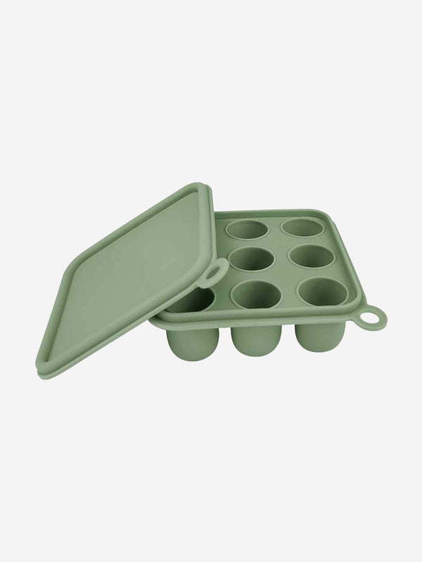 Bloom Bambini Silicone Baby Freezer Cube Trays with Cover in Green