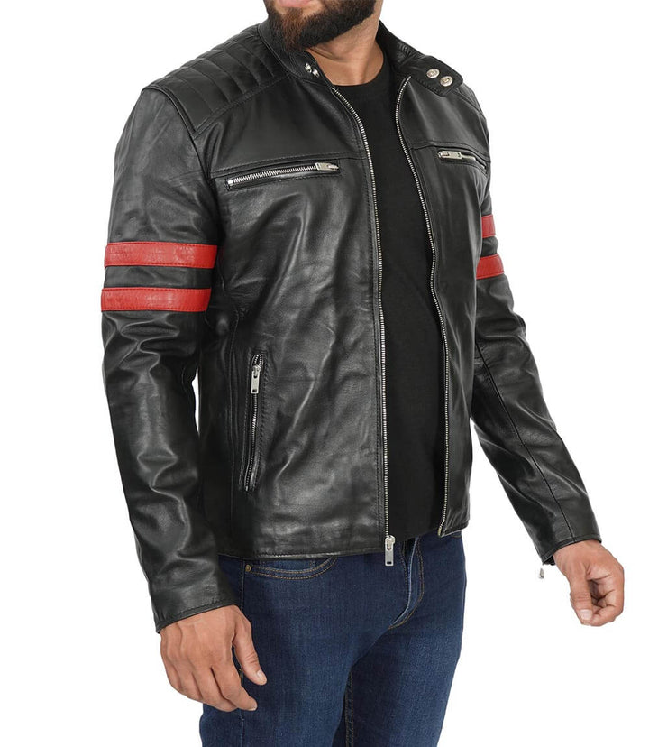 Biker style cafe racer jacket
