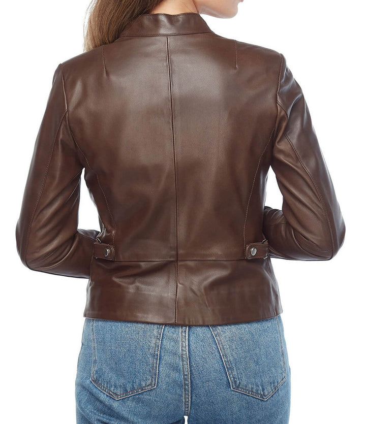 Genuine leather motorbike jacket
