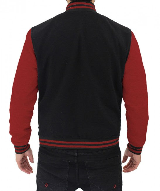 Wool and leather varsity jacket
