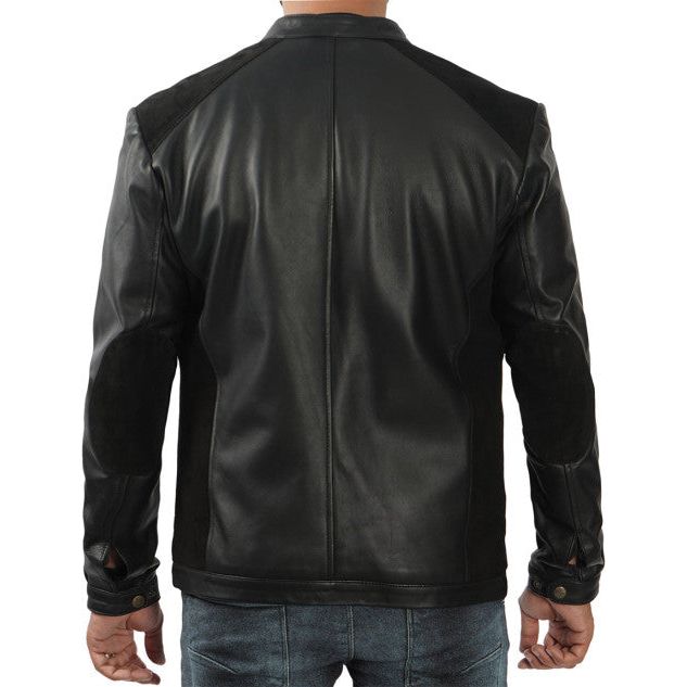 Leather motorcycle jacket
