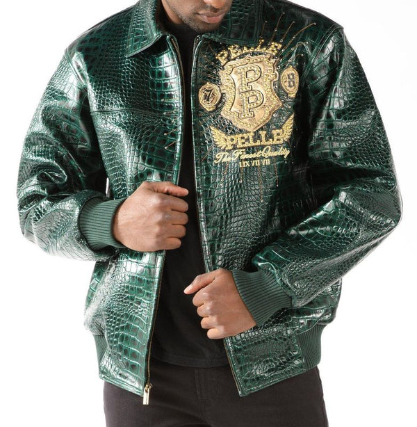 Pelle Pelle Eye On The Prize Green Leather Jacket
