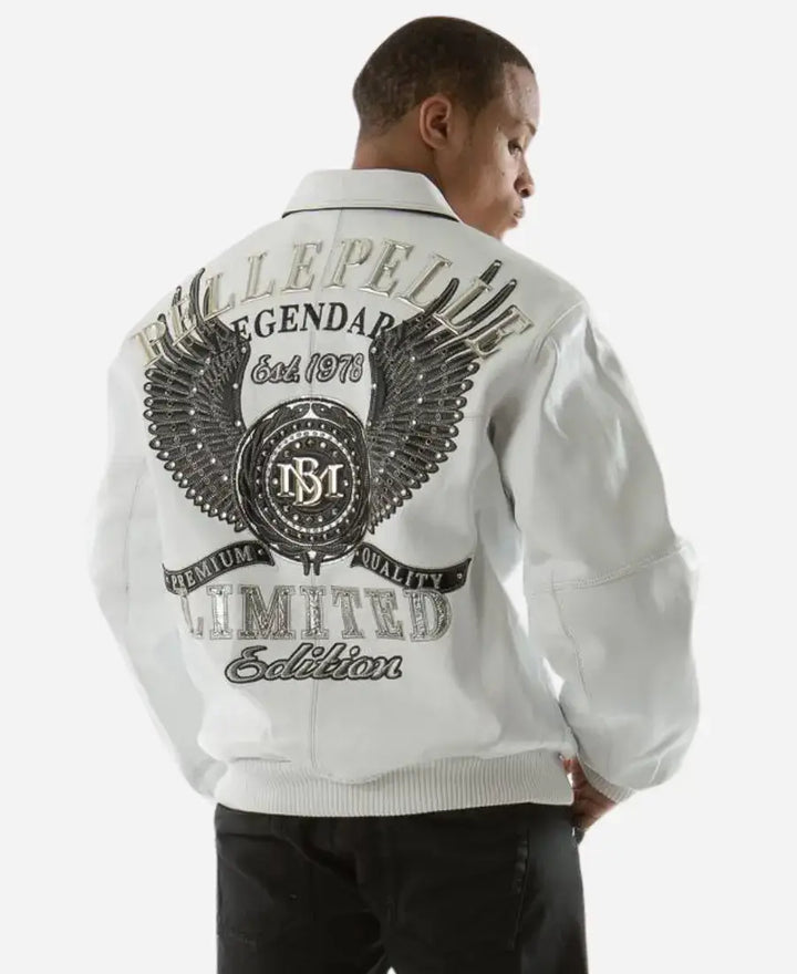 Limited edition white leather jacket
