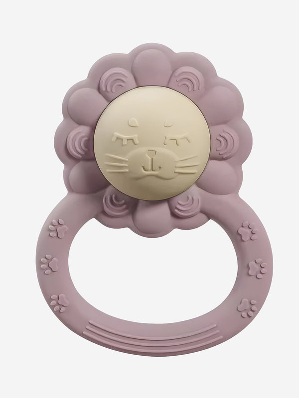 Bloom Bambini Baby Lion Rattle Teether in Purple