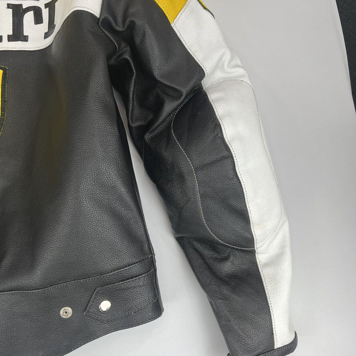 Iconic yellow leather jacket
