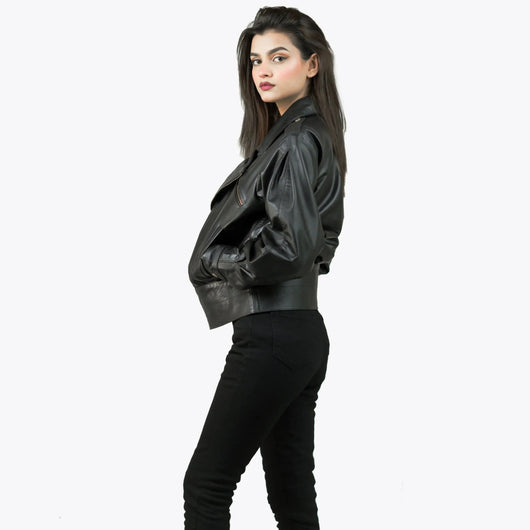 Women’s classic leather jacket
