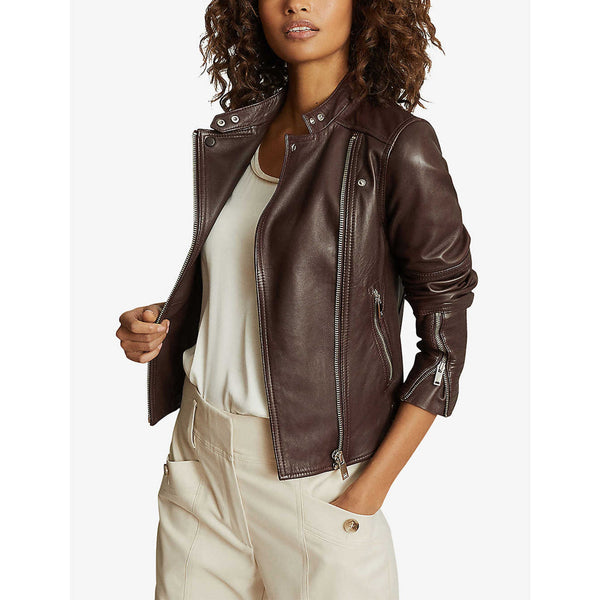 Genuine leather biker jacket
